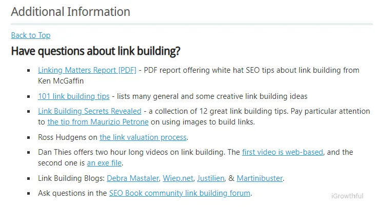 resource page