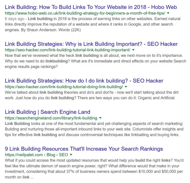 link building