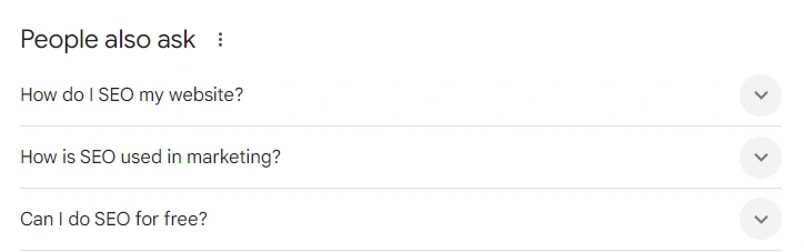 people also ask feature